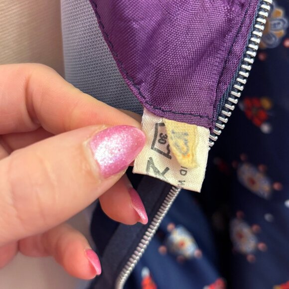 Vintage navy blue bell sleeve dress - fits like a Medium - Picture 6 of 7